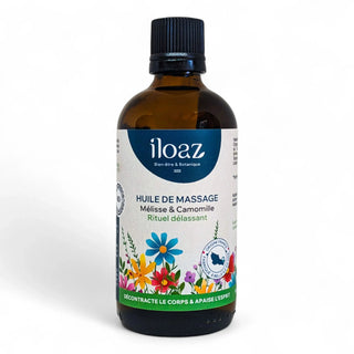 Huile de massage bio à la mélisse et à la camomille de Belle-île-en-mer