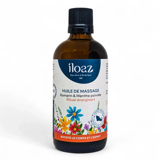 Huile de massage au romarin et à la menthe poivrée de Belle-île-en-mer