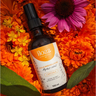 Huile après-soleil bio "L'Estivale" au millepertuis, à l’échinacée, à la sauge et au calendula de Belle-île-en-mer