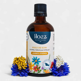 Huile de bien-être qui défatigue et redynamise les jambes