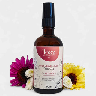 Huile pour le corps bio formulée pour nourrir et préserver la peau en douceur